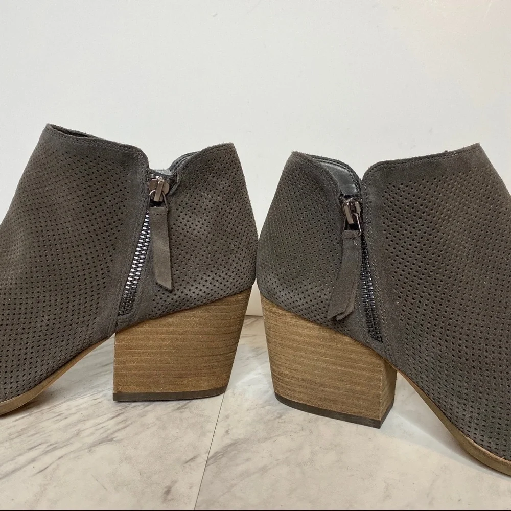 Vince Camuto Nethera Perforated Suede Gray Boot 11M - Picture 8 of 16